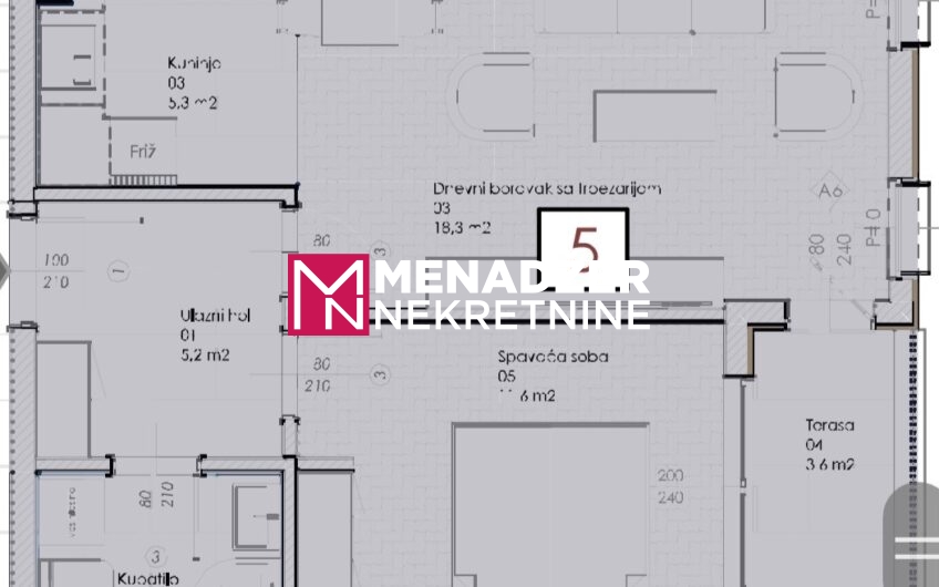 JEDNOSOBAN STAN 47 m2 – ZABJELO